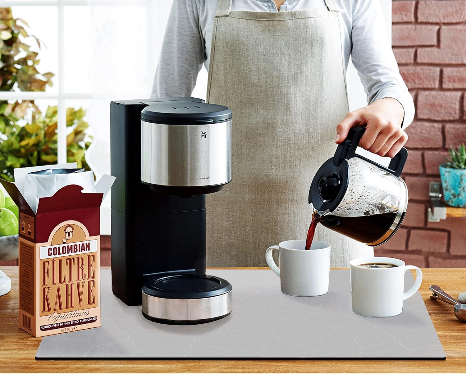 Coffee Bar Mat under Coffee Maker,19Inx12In Coffee Tray Mat under Coffee Machine,None Skid Mat for Coffee Pots,Under Appliance Mats,Silicone Hot Mats for Coffee Machines,Coffee Dish Drying Mat,Grey